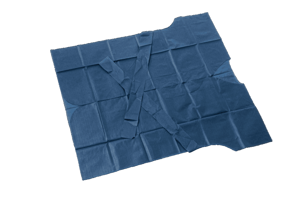 Schnürbarer Patientenmantel für medizinische Einrichtungen